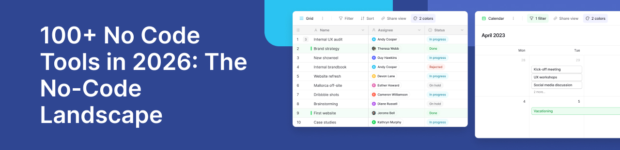 100+ No Code Tools in 2026: The Complete Landscape