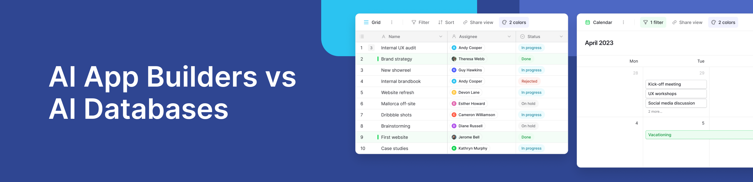AI App Builders vs AI Databases Explained