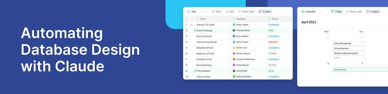 Automating Database Design with Claude