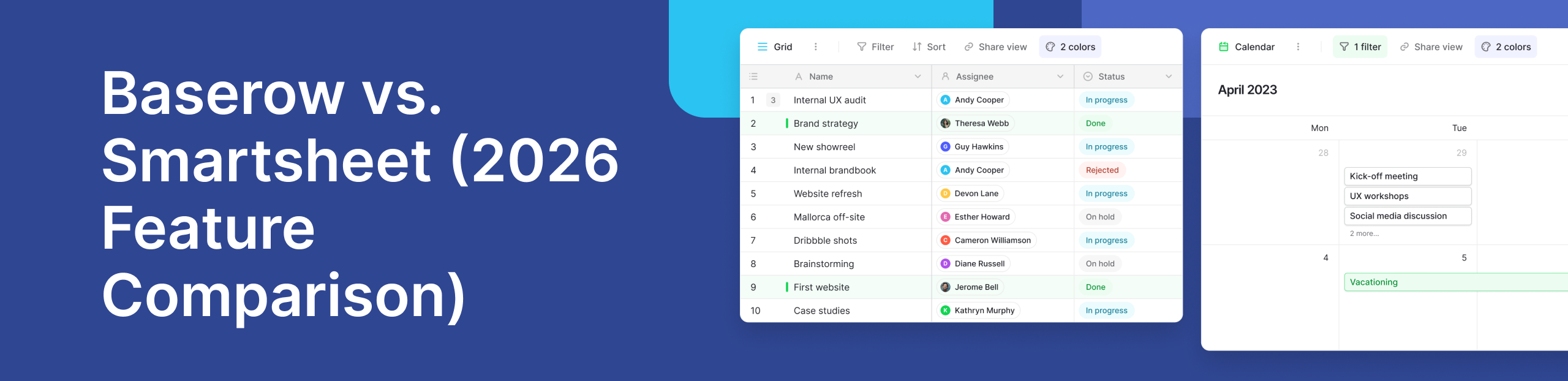 Baserow vs Smartsheet Price & Feature Comparison