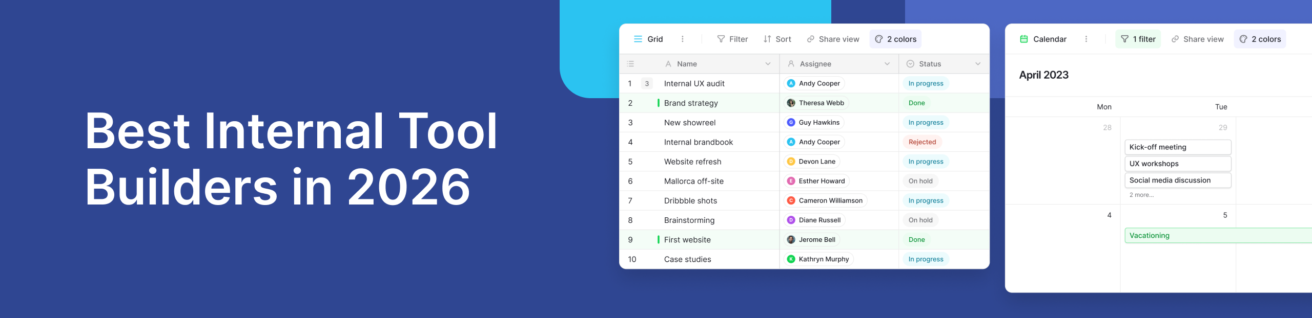 Best internal tool builders of 2026 for streamlining workflows