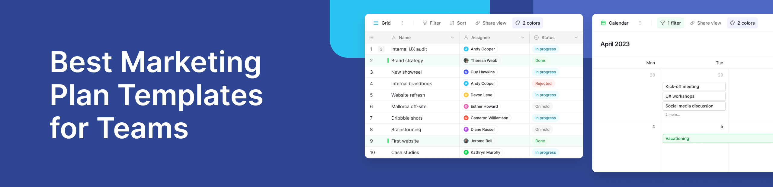 Best Marketing Plan Templates for Teams