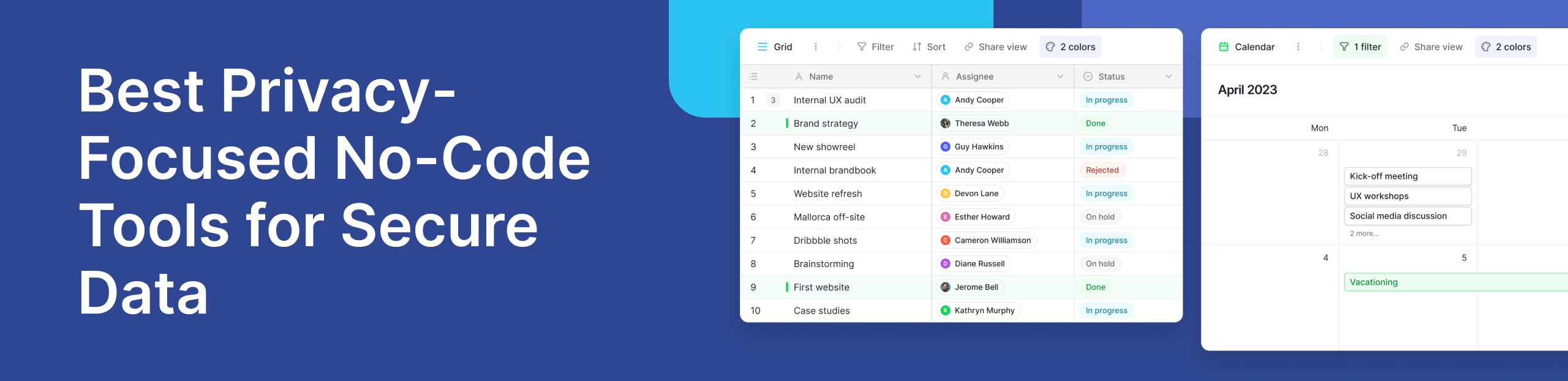 Best Privacy-Focused No-Code Tools