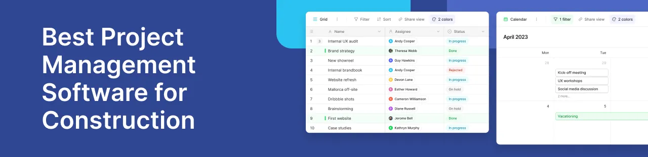 Best Project Management Software for Construction