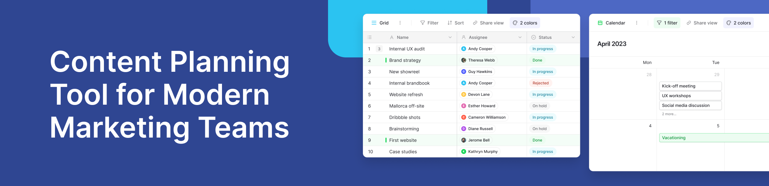 Content Planning Tool for Marketing Teams