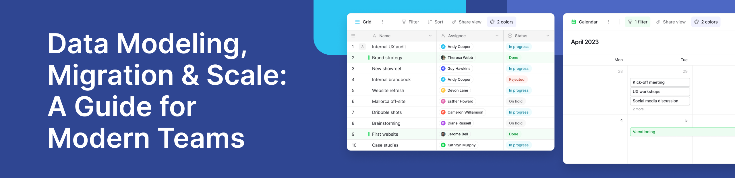 Data Modeling, Migration & Scale Guide