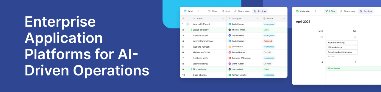 Enterprise Application Platforms for AI Workflows