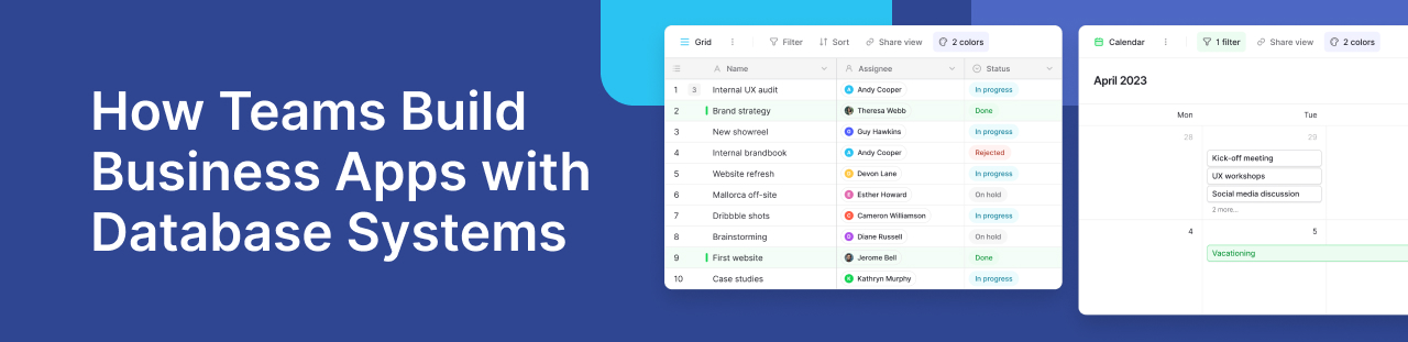 Building Custom Business Apps with Databases