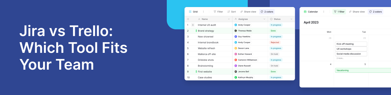 Jira vs Trello: Compare Features and Use Cases