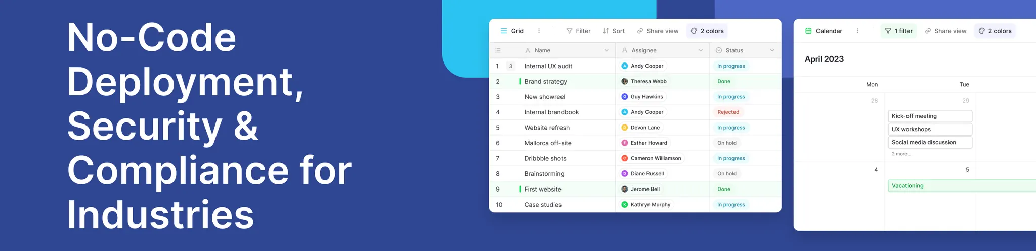 Secure No-Code Deployment for companies