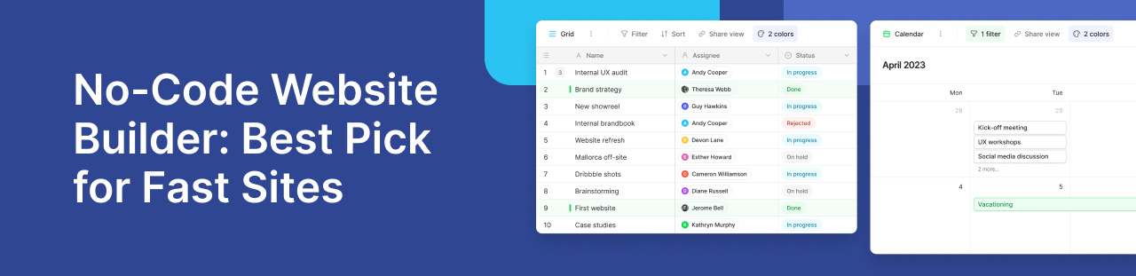 No-Code Website Builder for Fast Website Launches