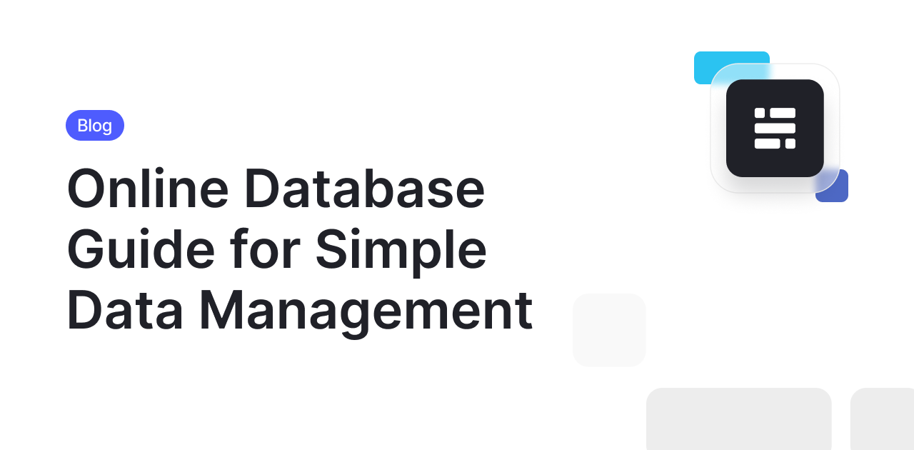 Online Database Guide for Simple Data Use