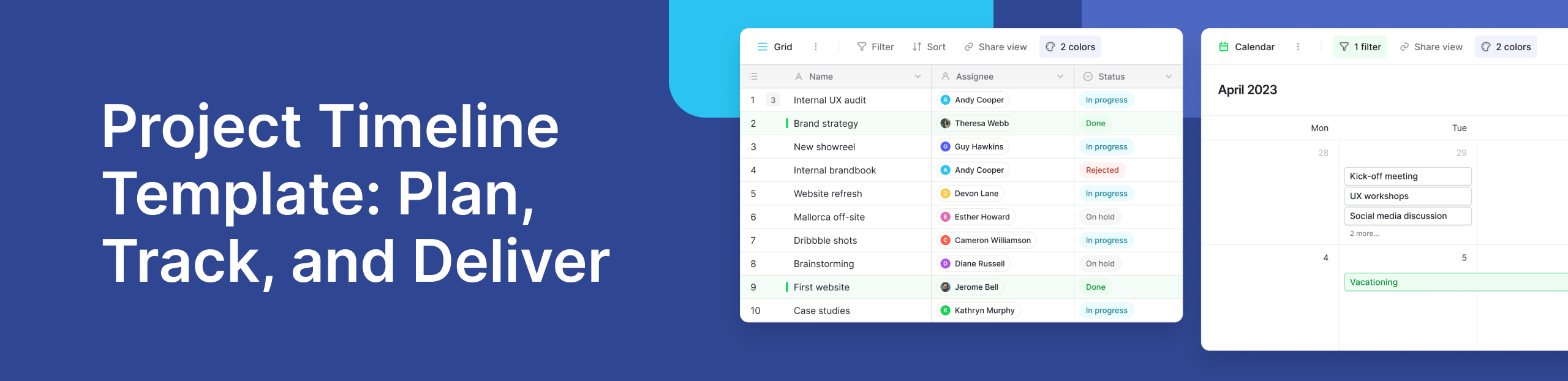 Project Timeline Template for Clear Project Planning