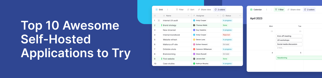 10 Self-Hosted Apps for Files, Media and Daily Team Projects