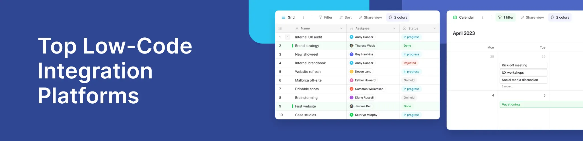 Top Low-Code Integration Platforms