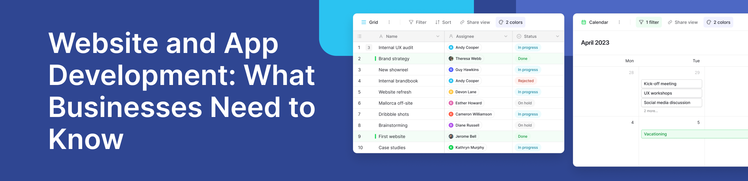 Building Websites and Apps for Business