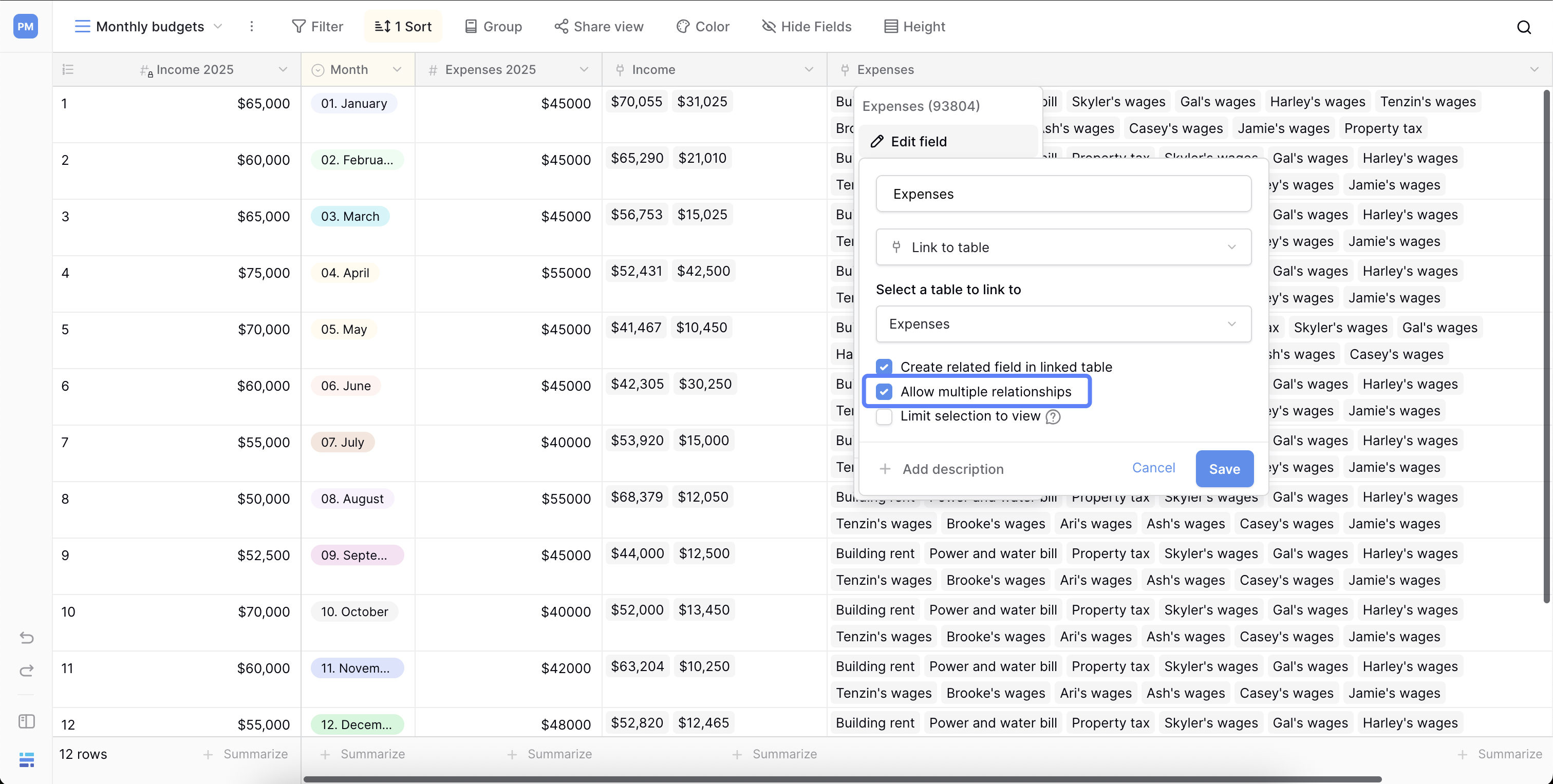 Configuring a one-to-one relationship by unchecking 'Allow multiple selection'