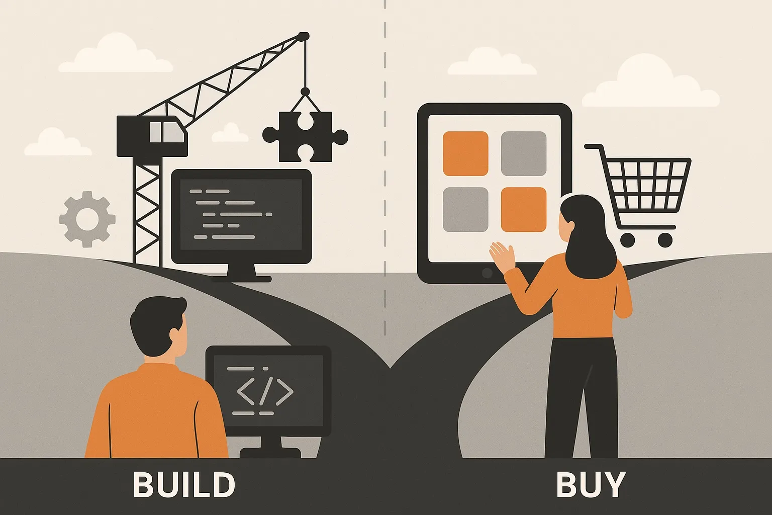 comparing building software versus leasing the software, the benefits of each