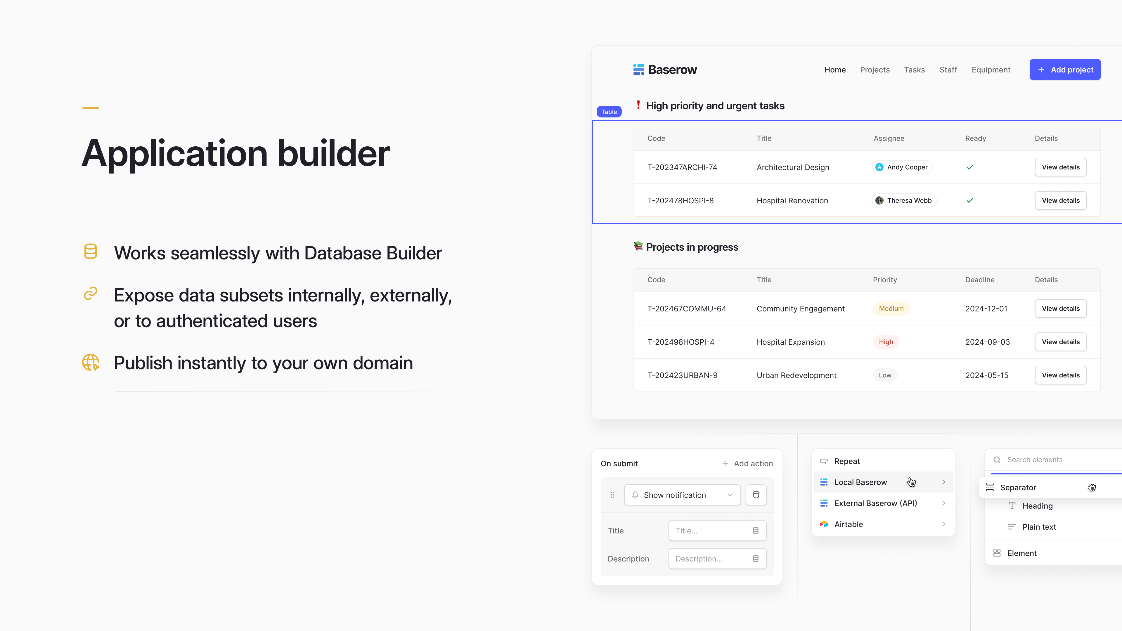 Baserow Application Builder