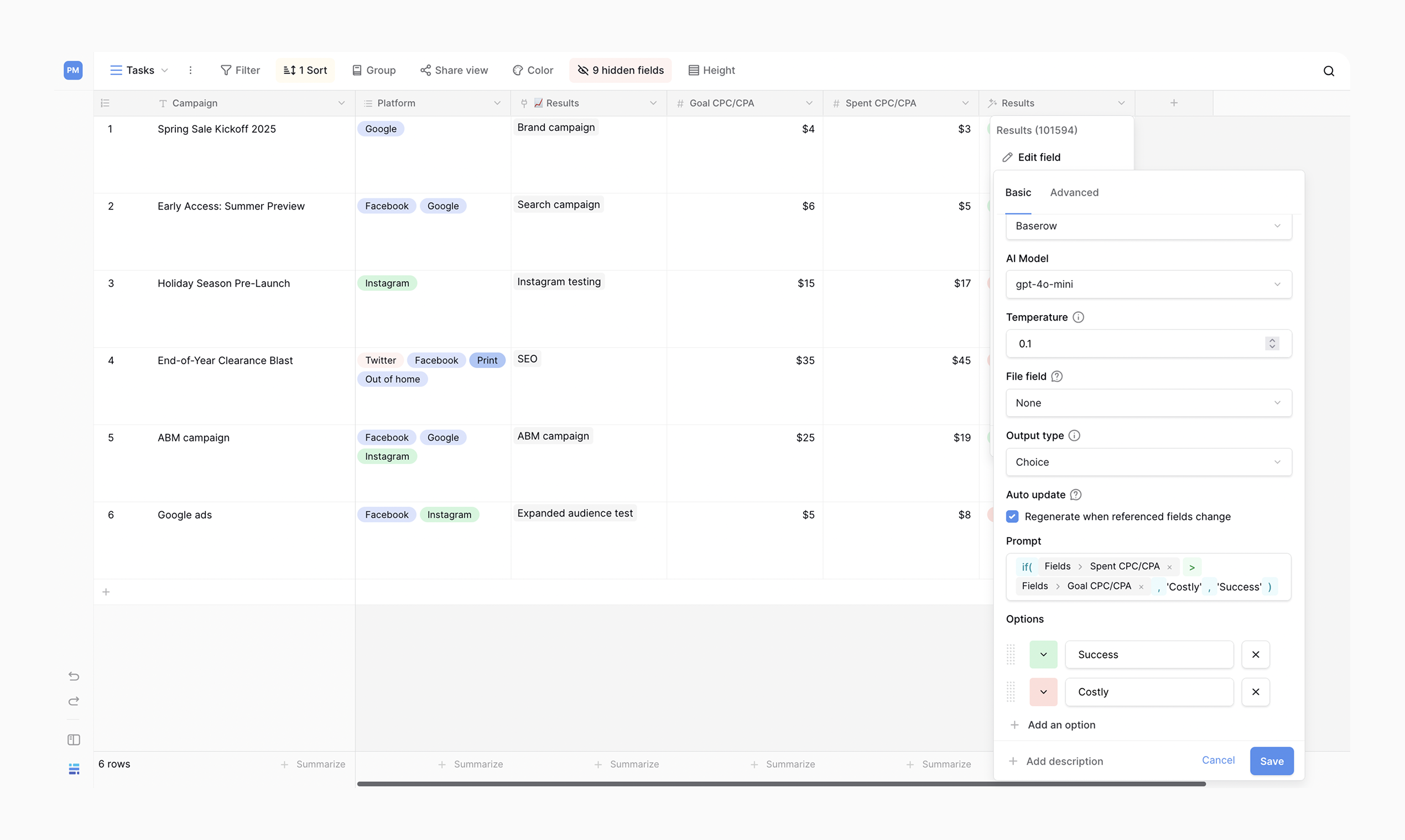 Regenerate when referenced fields change