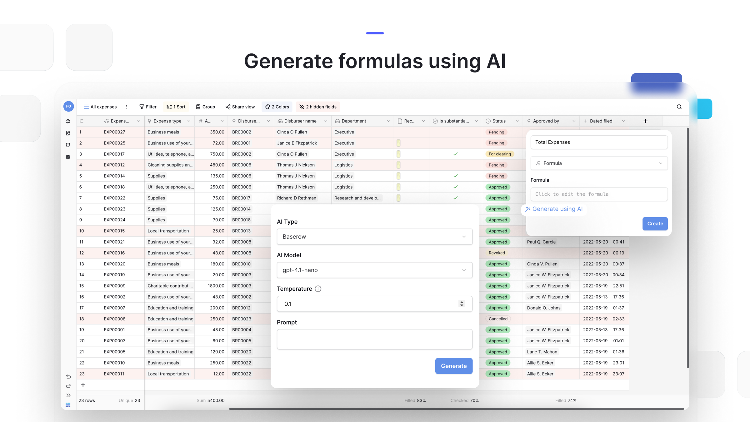 The Formula Generator offers a preview of the syntax before you apply it, ensuring logic is verified by a human.