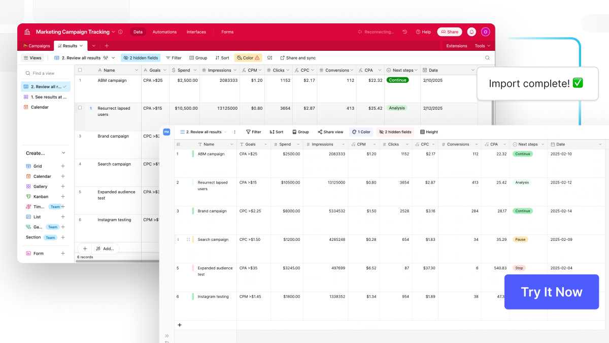 Migrate from Airtable in 1 click