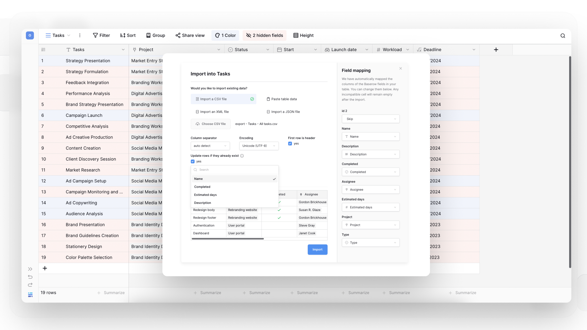 JPEG Image Merge or upsert rows during additional import