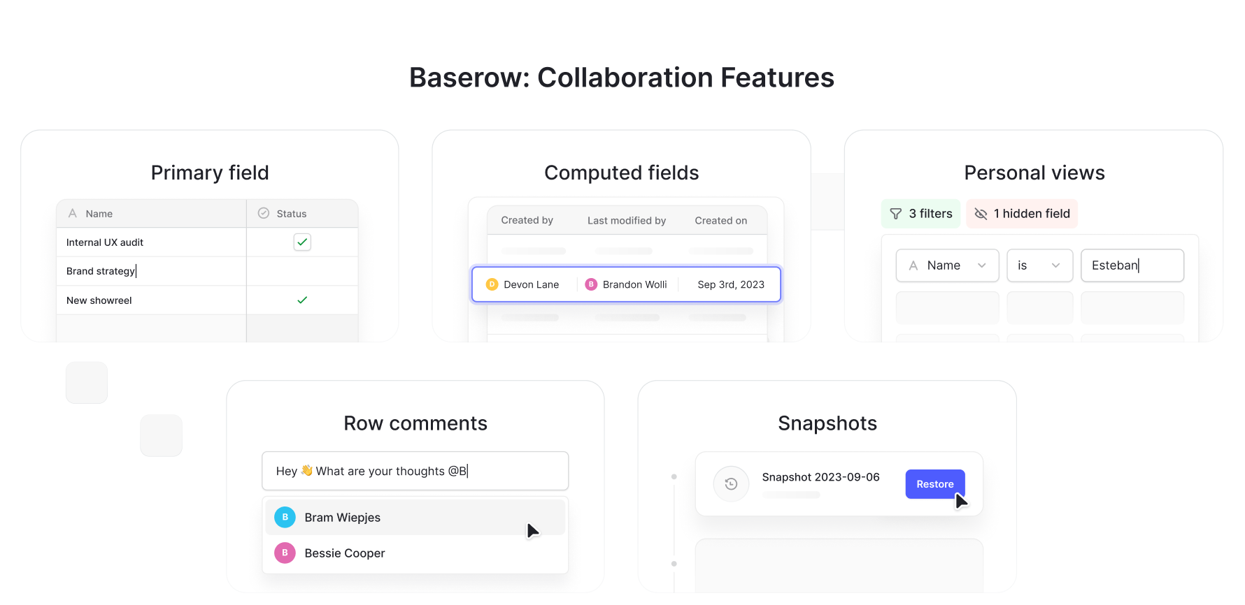 Product comparison of Airtable vs Baserow