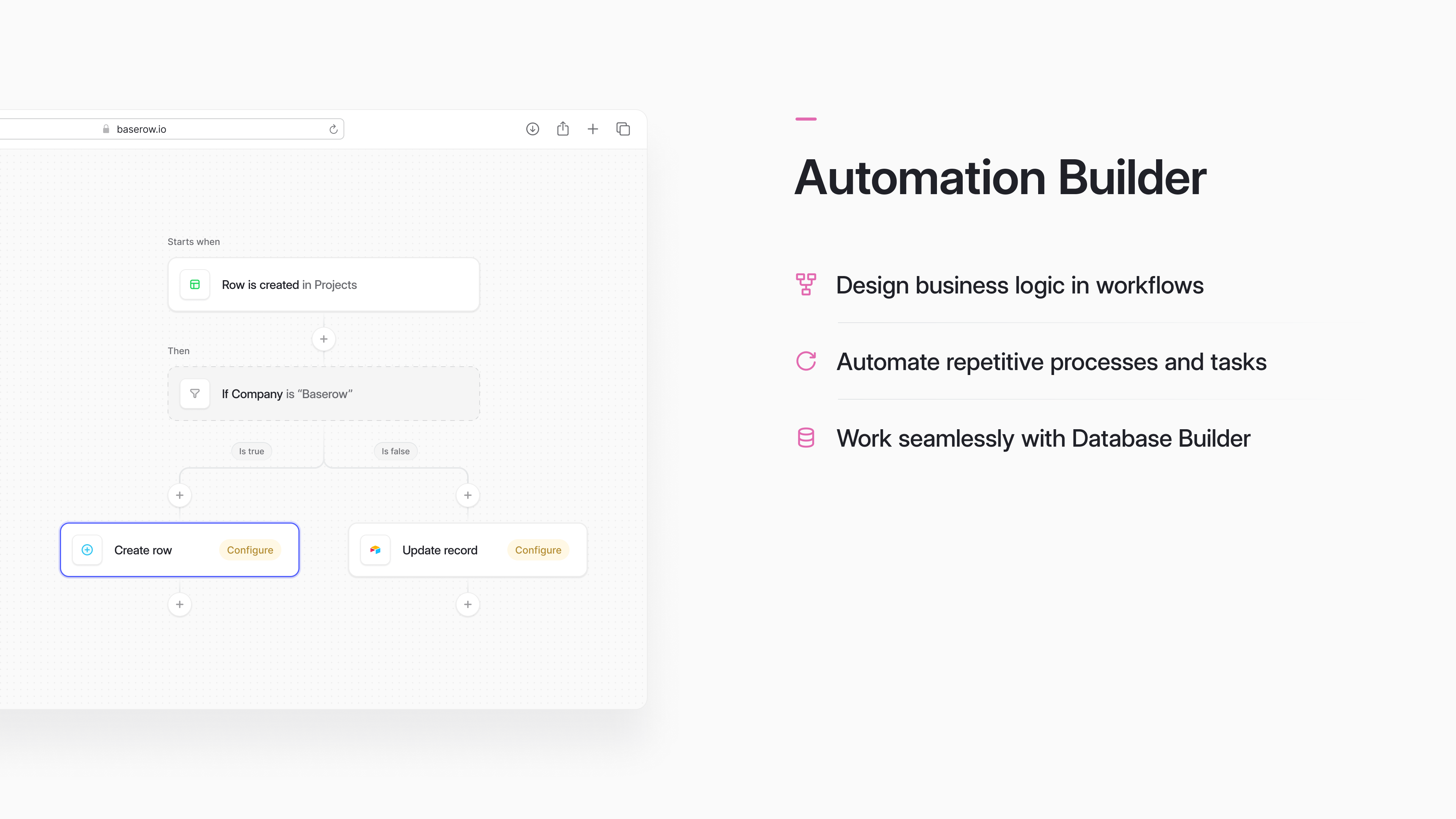 Baserow Automation Builder