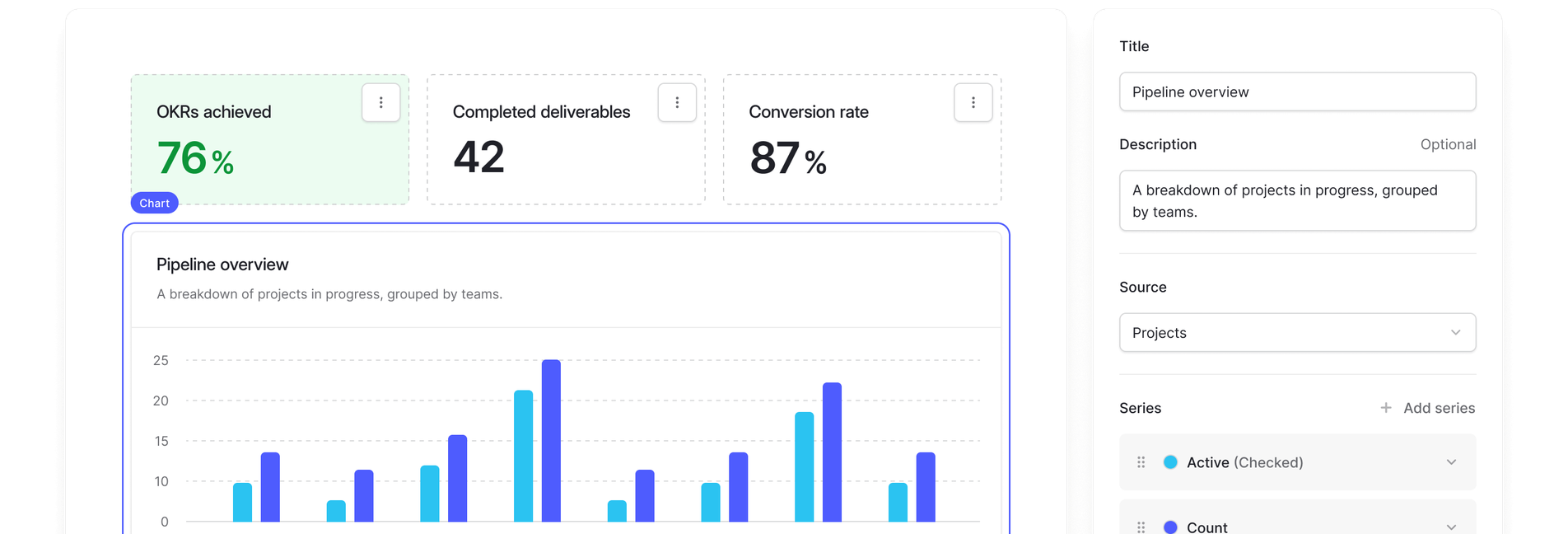 Baserow dashboards