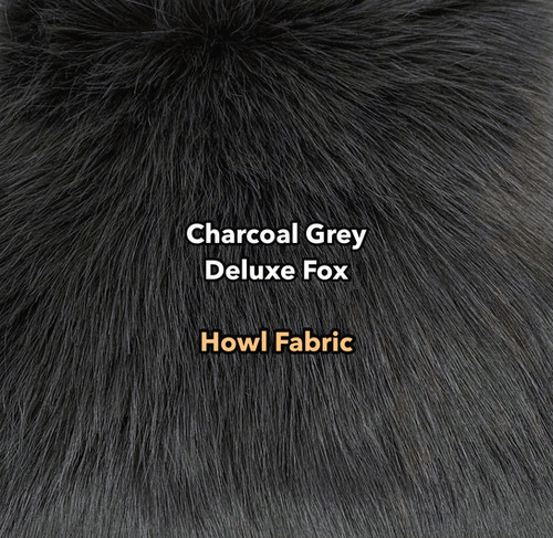 Charcoal Grey Deluxe Fox faux fur swatch