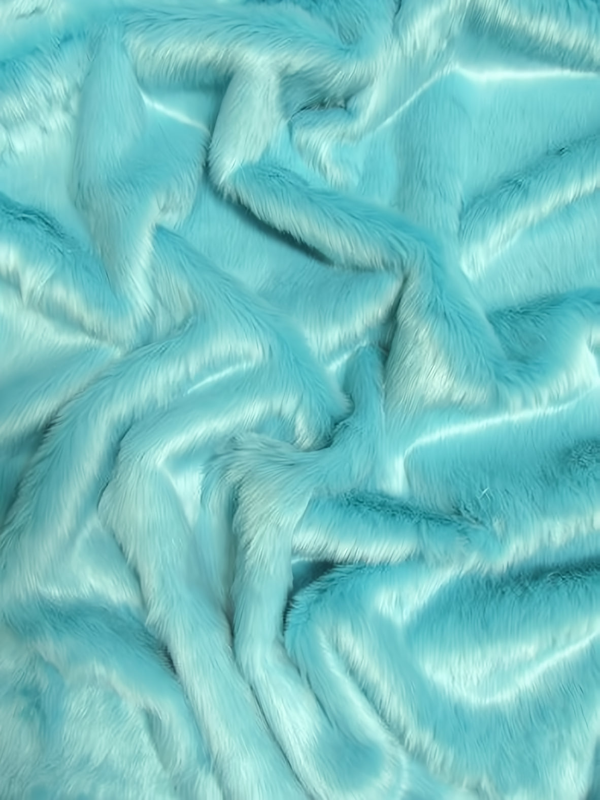 Turquoise Short Shag faux fur swatch