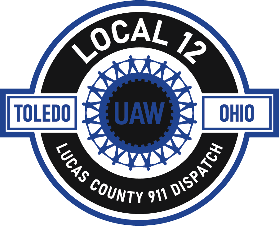UAW Local 12 Lucas County 911 Dispatch unit logo