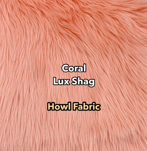 Coral Luxury Shag faux fur swatch