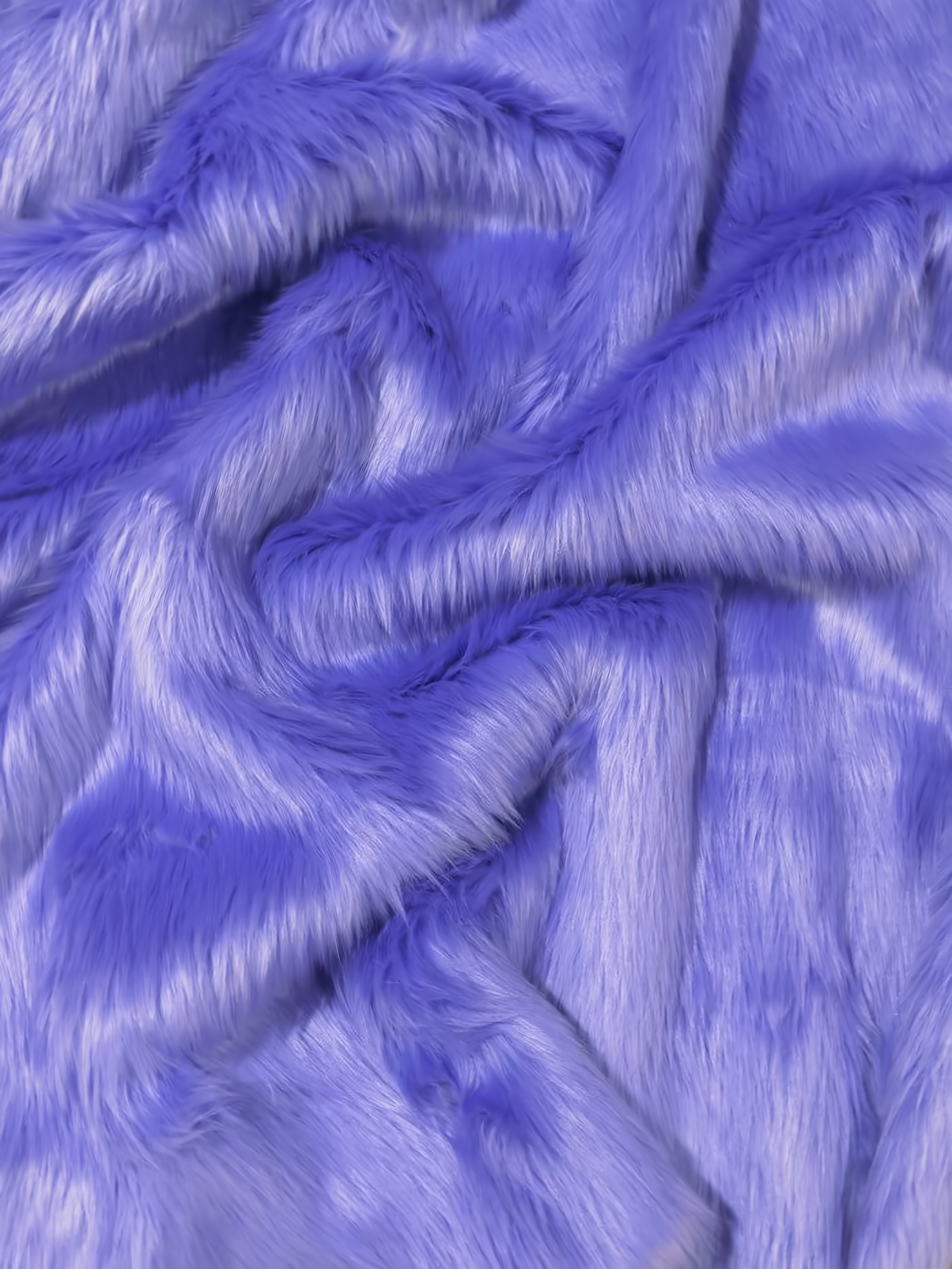 Periwinkle Shaggy faux fur swatch