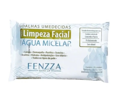 Lenço Umedecido De Limpeza Facial com Água Micelar