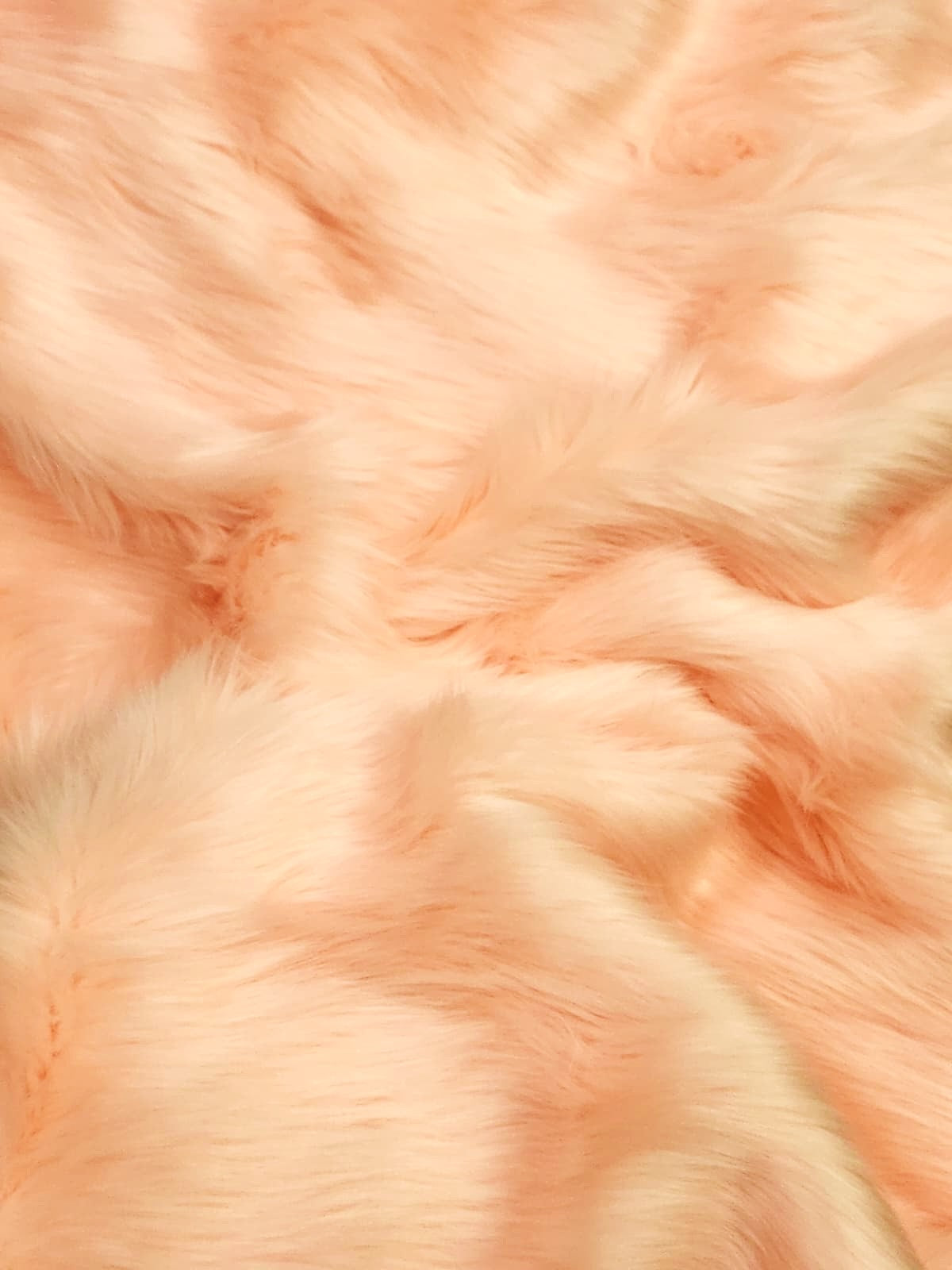Sherbert Orange Shaggy faux fur swatch