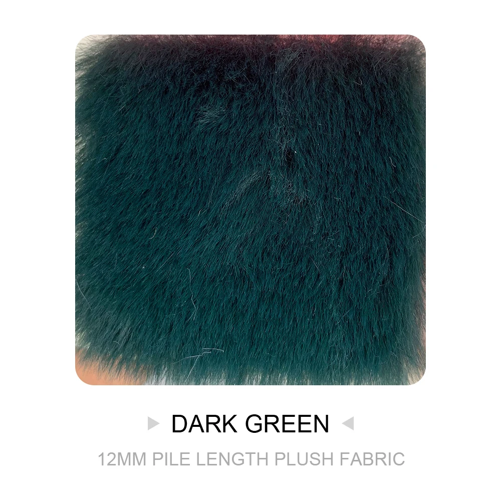 Dark Green faux fur swatch
