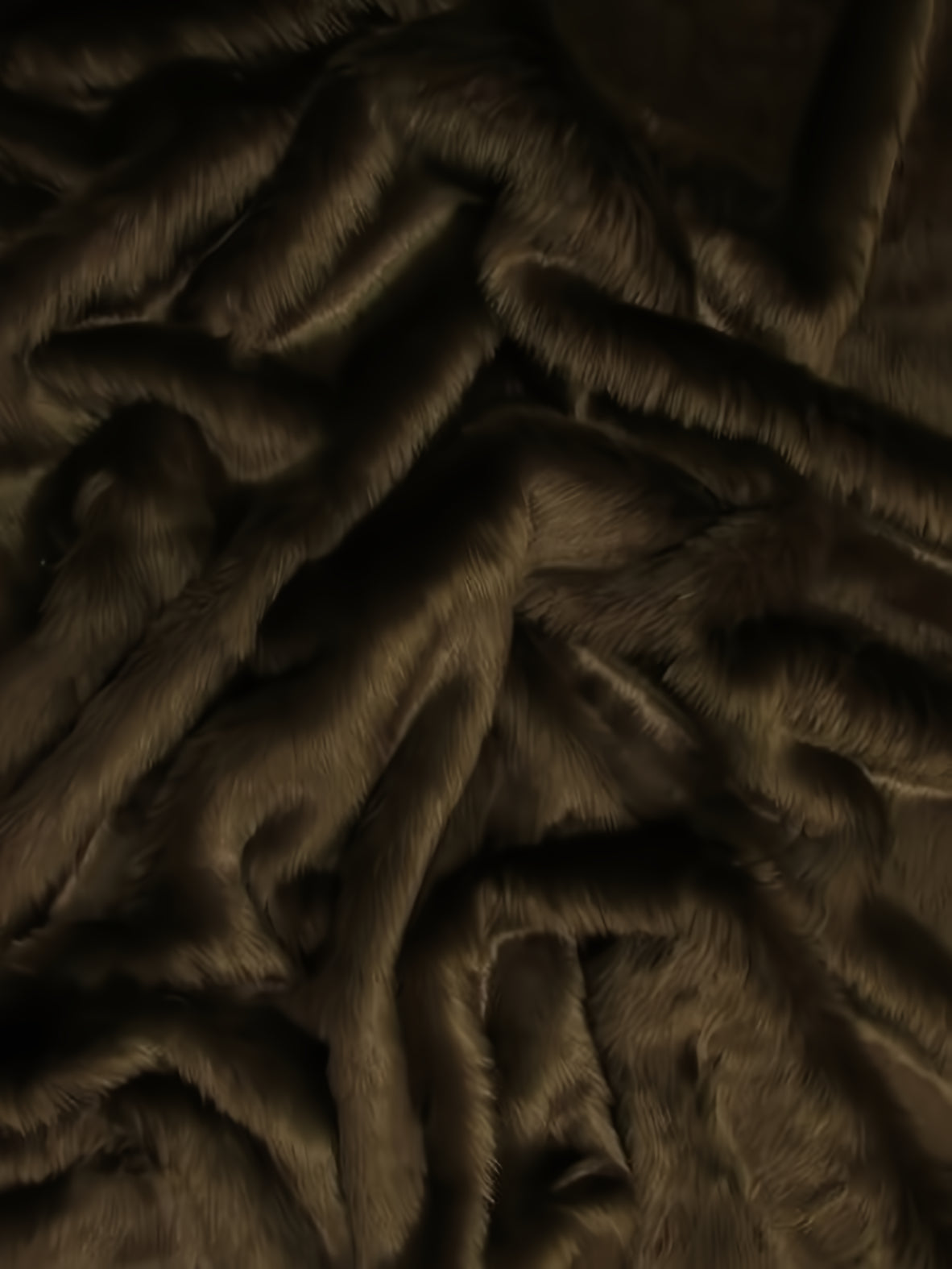 Brown Short Shag faux fur swatch