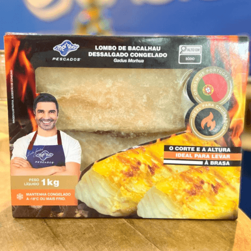 Lombo de bacalhau dessalgado 1 kg - CORTE PARA BRASA