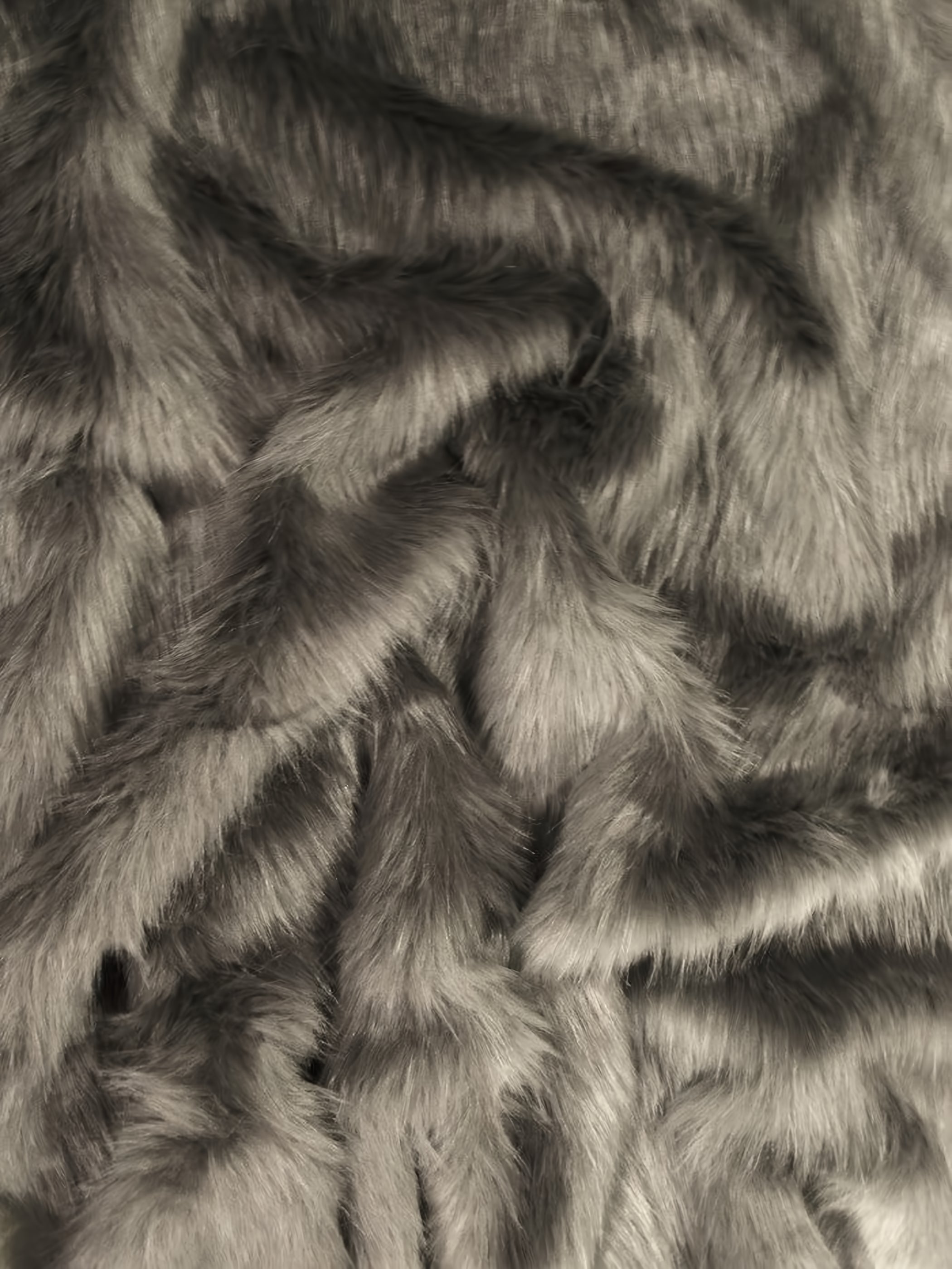Pewter Arctic Fox faux fur swatch