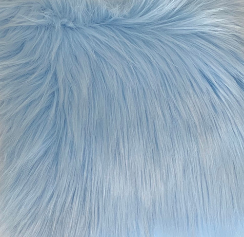 Baby Blue Luxury Shag faux fur swatch