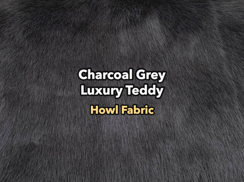Charcoal Grey Luxury Teddy faux fur swatch