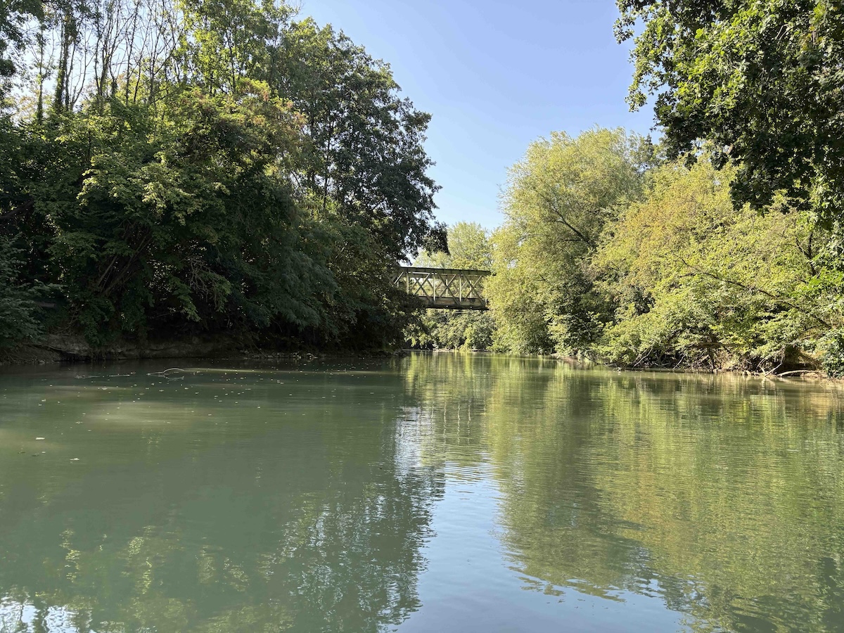 Pont de type Eiffel Thugny Trugny kayak Aisne