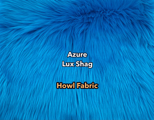 Azure Blue Luxury Shag faux fur swatch