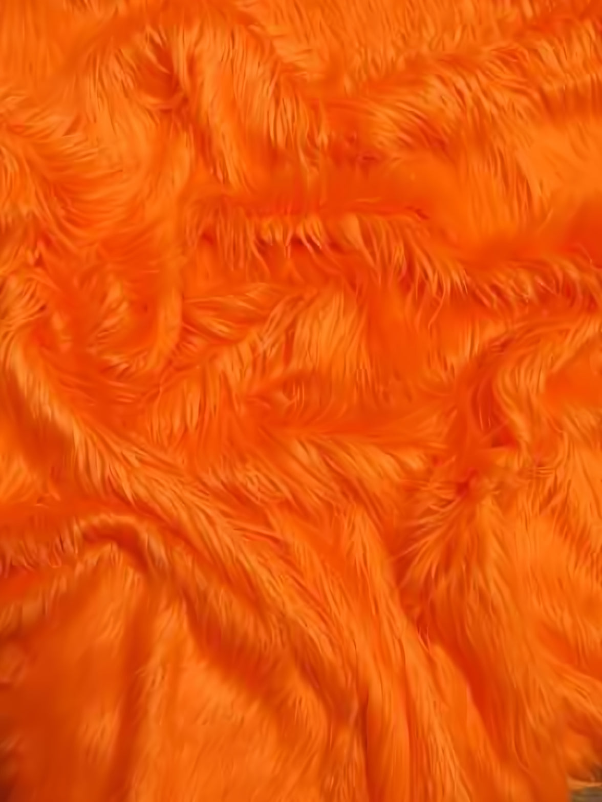 Orange Gorilla faux fur swatch