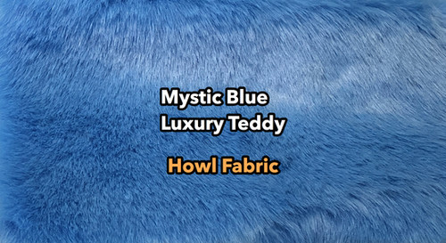 Mystic Blue Luxury Teddy faux fur swatch