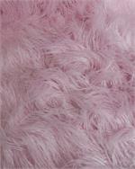 Pink Curly Yak faux fur swatch