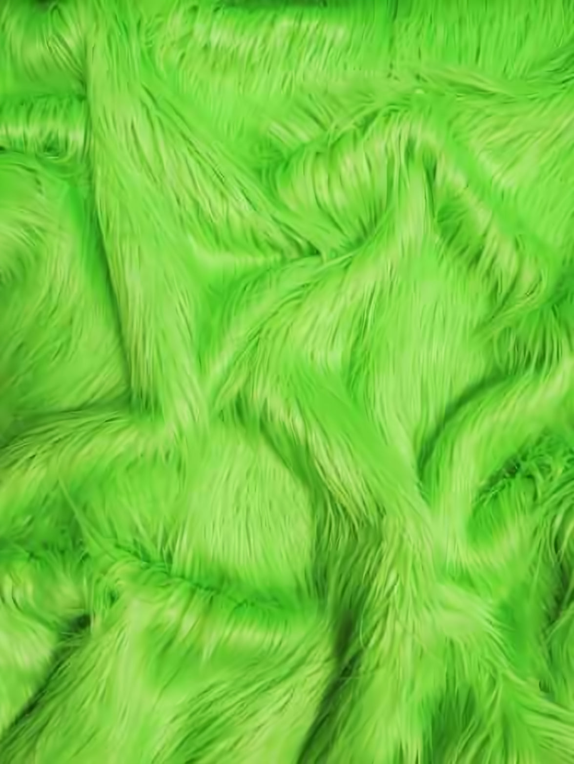 Lime Gorilla faux fur swatch