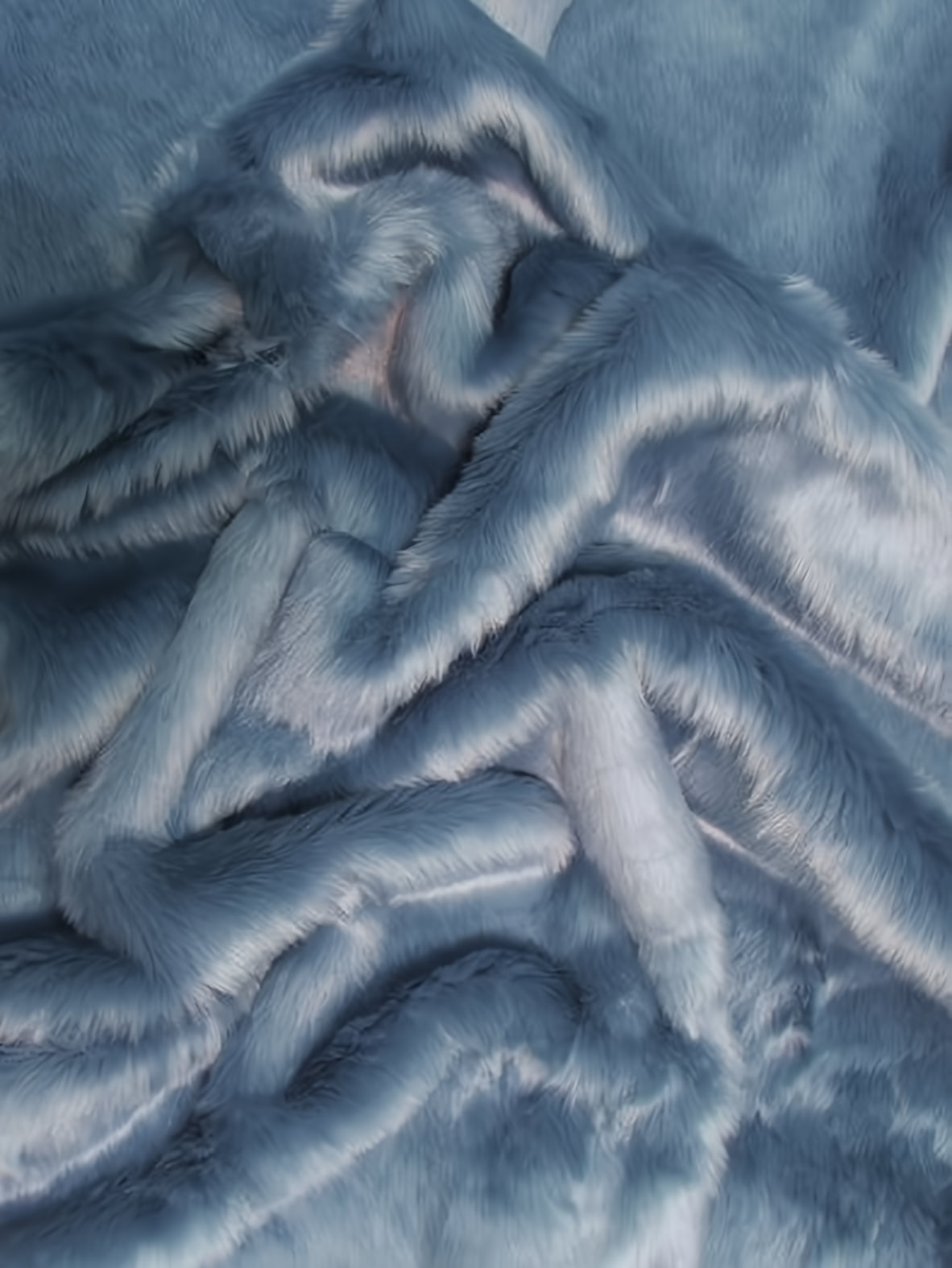 Denim Short Shag faux fur swatch